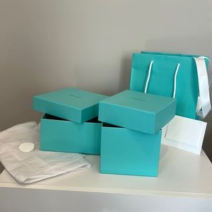 Tiffany & Co boxes and bag (w/gift card and ribbon)